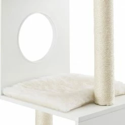 Sheree 50 in. White Cat Tree by Sam's Pets -Cheap Bird & Wildlife Supplies Store cat trees scratch posts sp ct1297wh fa 1000