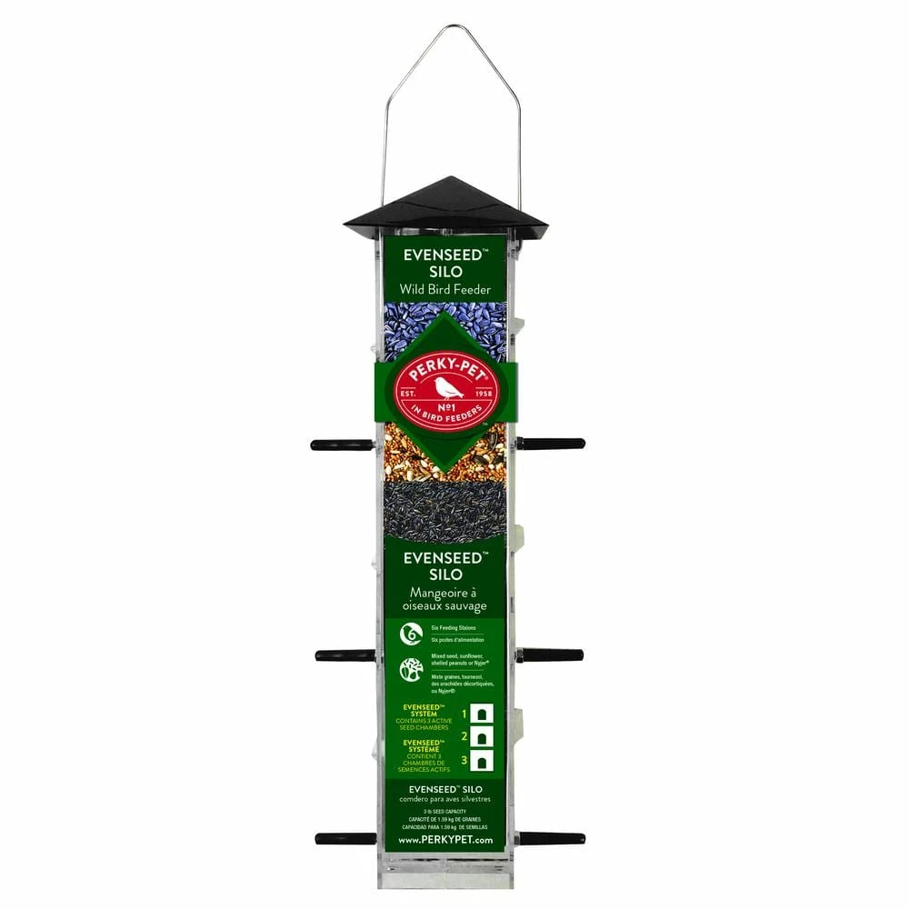 Evenseed Silo Hanging Bird Feeder - 3 lb. Capacity by Perky-Pet 1 Evenseed Silo Hanging Bird Feeder - 3 lb. Capacity by Perky-Pet