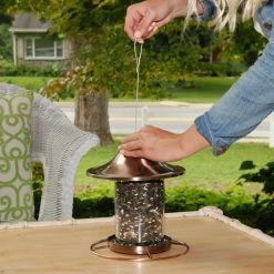 Copper Panorama Hanging Bird Feeder - 2 lb. Capacity by Perky-Pet -Cheap Bird & Wildlife Supplies Store copper perky pet bird feeders 312c 31 1000