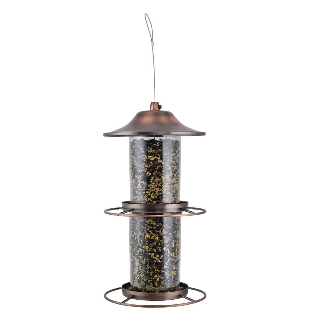 Copper Panorama Hanging Bird Feeder - 4.5 lb. Capacity by Perky-Pet 5 Copper Panorama Hanging Bird Feeder - 4.5 lb. Capacity by Perky-Pet - Image 5