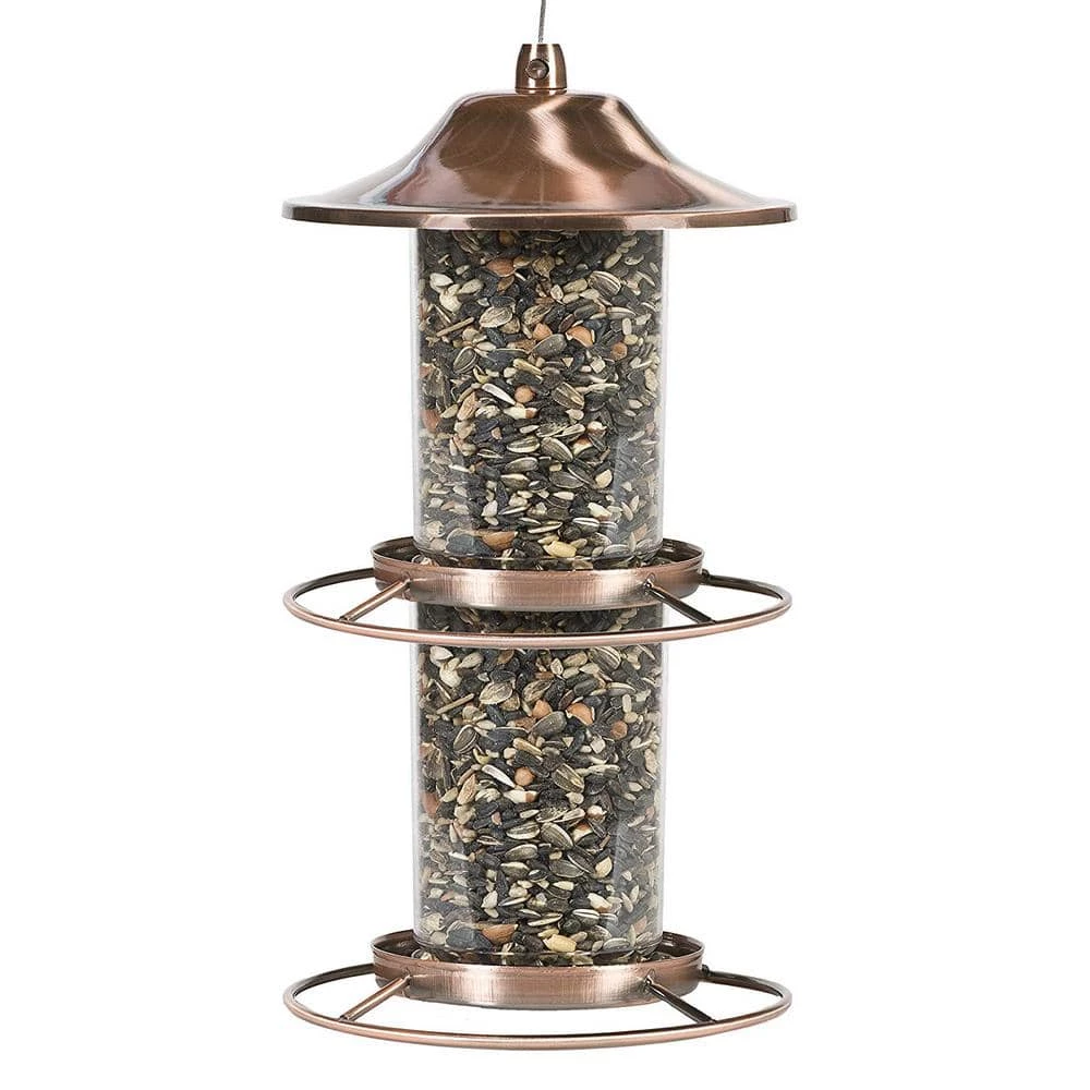Copper Panorama Hanging Bird Feeder - 4.5 lb. Capacity by Perky-Pet 1 Copper Panorama Hanging Bird Feeder - 4.5 lb. Capacity by Perky-Pet