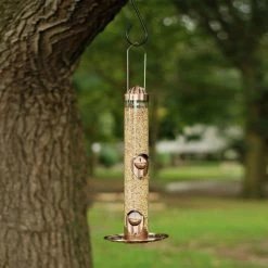 2-in-1 Copper Hanging Bird Feeder - 1 lb. Capacity by Perky-Pet -Cheap Bird & Wildlife Supplies Store copper perky pet bird feeders 385 2 31 1000
