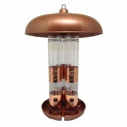 Copper Finish Triple Tube Squirrel Resistant Wild Bird Feeder - 10 lb. Capacity by Perky-Pet