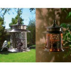 Arch Inlay Copper Solar Bird Seed Feeder by SunRay -Cheap Bird & Wildlife Supplies Store copper sunray bird feeders 841017 44 1000
