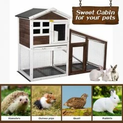 Rabbit Hutch Small Animal Cage With Run and Pull Out Tray Indoor/Outdoor by COZIWOW 12 Rabbit Hutch Small Animal Cage With Run and Pull Out Tray Indoor/Outdoor by COZIWOW -Cheap Bird & Wildlife Supplies Store coziwow beds cages cw12f0489 1f 1000