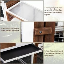 Rabbit Hutch Small Animal Cage With Run and Pull Out Tray Indoor/Outdoor by COZIWOW 13 Rabbit Hutch Small Animal Cage With Run and Pull Out Tray Indoor/Outdoor by COZIWOW -Cheap Bird & Wildlife Supplies Store coziwow beds cages cw12f0489 44 1000