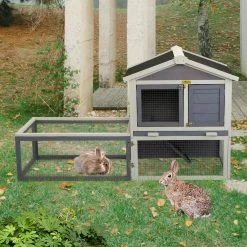 5 ft. x 1.9 ft. x 3 ft. Bunny House Small Animal House with Tray and Ramp by COZIWOW -Cheap Bird & Wildlife Supplies Store coziwow beds cages cw12h0383 76 1000