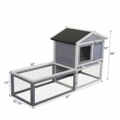 5 ft. x 1.9 ft. x 3 ft. Bunny House Small Animal House with Tray and Ramp by COZIWOW -Cheap Bird & Wildlife Supplies Store coziwow beds cages cw12h0383 c3 1000