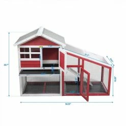 2-Story Wooden Rabbit Hutch Small Animals Cage Backyard by COZIWOW -Cheap Bird & Wildlife Supplies Store coziwow beds cages cw12k0348 44 1000