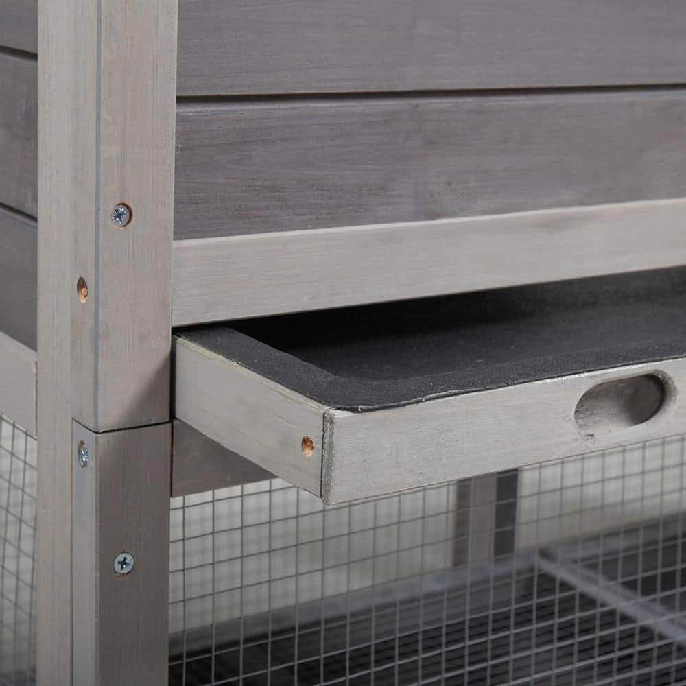 2-Story Wooden Rabbit Hutch Pet Enclosure by COZIWOW 6 2-Story Wooden Rabbit Hutch Pet Enclosure by COZIWOW - Image 6