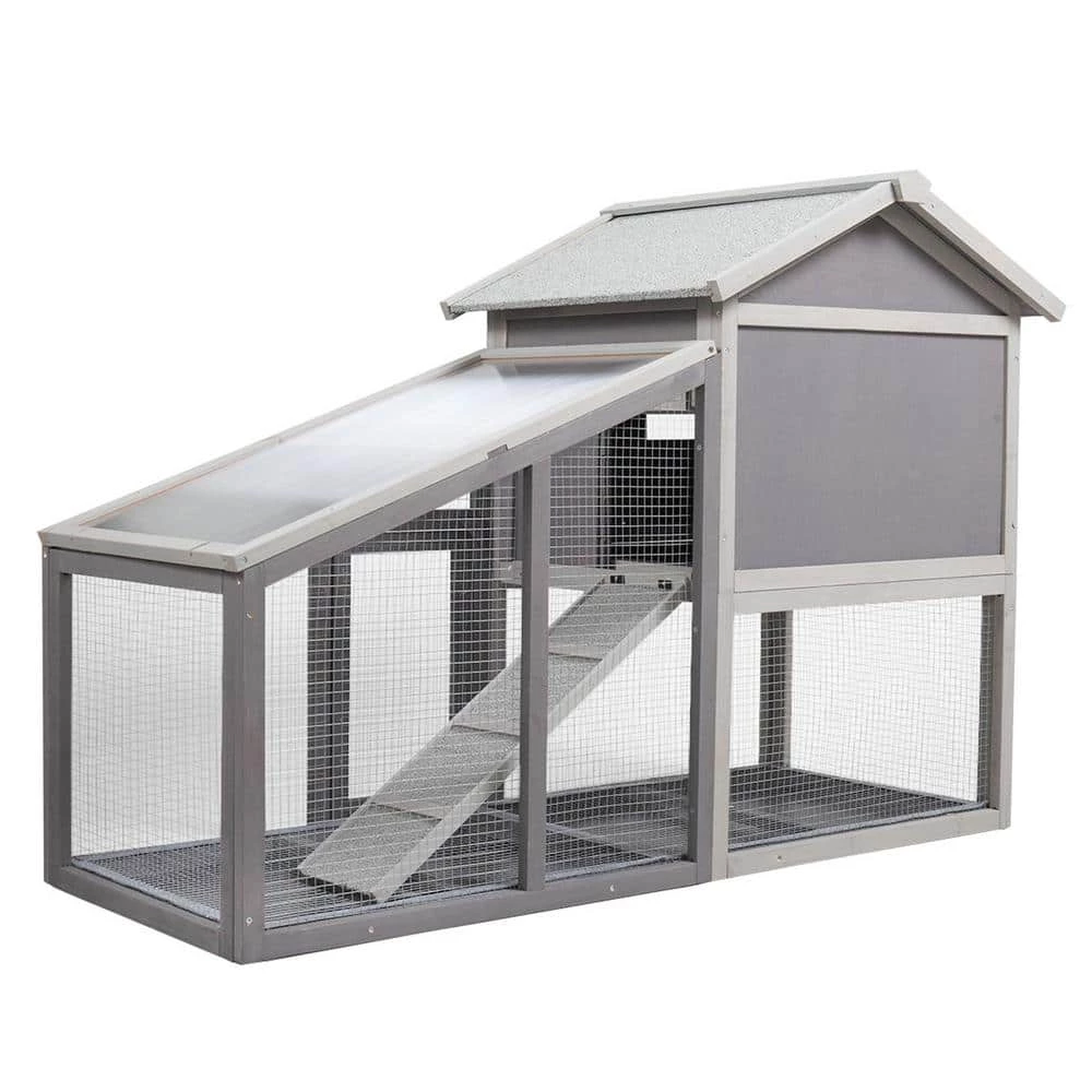 2-Story Wooden Rabbit Hutch Pet Enclosure by COZIWOW 3 2-Story Wooden Rabbit Hutch Pet Enclosure by COZIWOW - Image 3