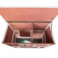 2.9 ft. x 1.4 ft. x 2.6 ft. 2-Tier Wood Bunny House Small Animal House by COZIWOW -Cheap Bird & Wildlife Supplies Store coziwow beds cages cw12m0242 76 1000