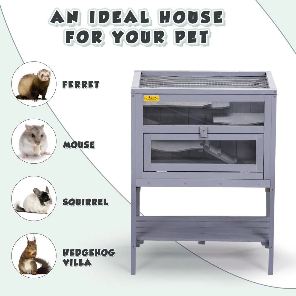 Hamster Cage Guinea Pig Small Animal House Bed with Slide-Out Tray by COZIWOW 3 Hamster Cage Guinea Pig Small Animal House Bed with Slide-Out Tray by COZIWOW - Image 3