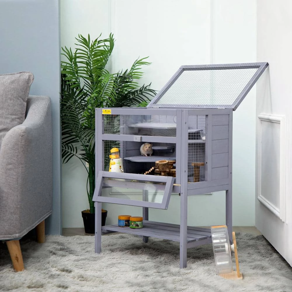 Hamster Cage Guinea Pig Small Animal House Bed with Slide-Out Tray by COZIWOW 2 Hamster Cage Guinea Pig Small Animal House Bed with Slide-Out Tray by COZIWOW - Image 2