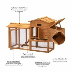 Rabbit Hutch Small Animal Wooden Cage, Backyard by COZIWOW -Cheap Bird & Wildlife Supplies Store coziwow beds cages cw12y0413 44 1000