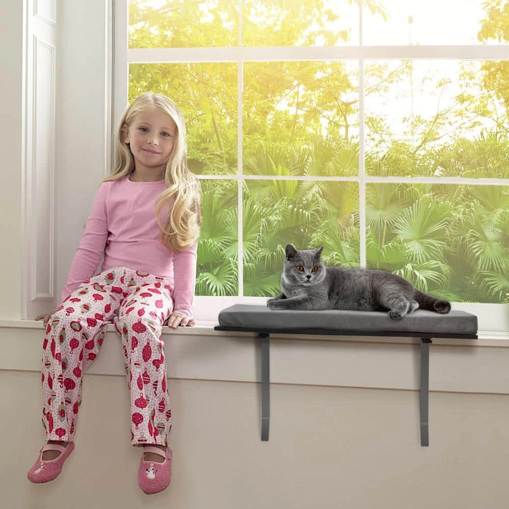 Cat Perch Wall Mount Set with Removable Mat by COZIWOW 8 Cat Perch Wall Mount Set with Removable Mat by COZIWOW - Image 8