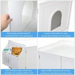 Large Cat House Litter Box Enclosure Hidden Kitty Washroom by COZIWOW -Cheap Bird & Wildlife Supplies Store coziwow cat houses cw12u0482 1f 1000