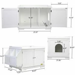 Large Cat House Litter Box Enclosure Hidden Kitty Washroom by COZIWOW -Cheap Bird & Wildlife Supplies Store coziwow cat houses cw12u0482 4f 1000