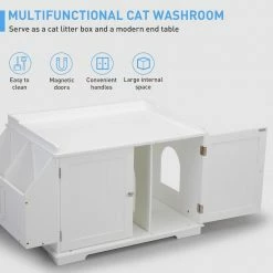 Large Cat House Litter Box Enclosure Hidden Kitty Washroom by COZIWOW -Cheap Bird & Wildlife Supplies Store coziwow cat houses cw12u0482 76 1000