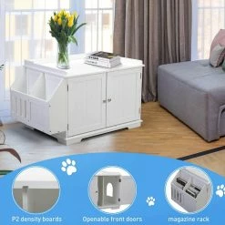 Large Cat House Litter Box Enclosure Hidden Kitty Washroom by COZIWOW -Cheap Bird & Wildlife Supplies Store coziwow cat houses cw12u0482 fa 1000