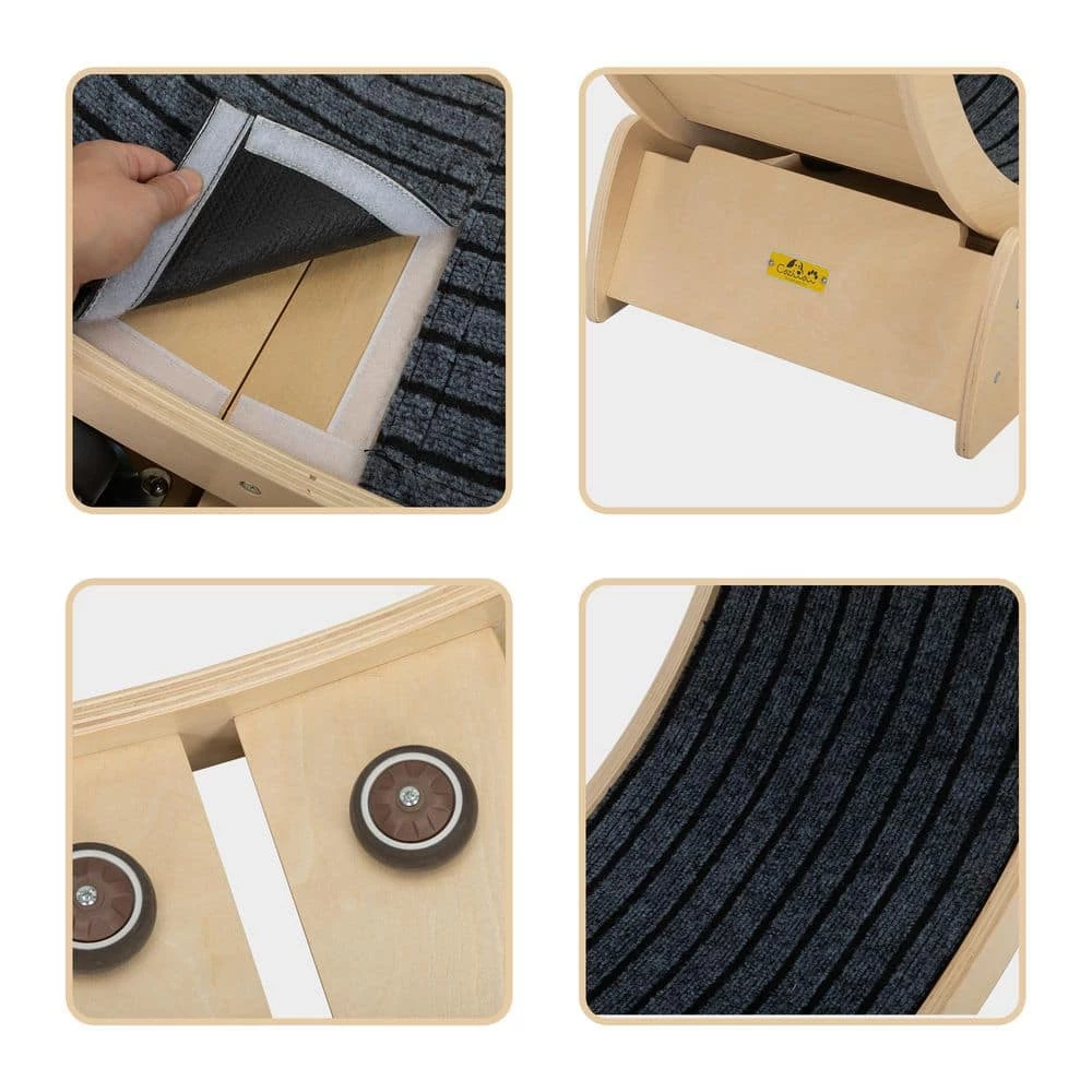 Cat Exercise Wheel Indoor Large Cat Toy with Movable Carpet by COZIWOW 5 Cat Exercise Wheel Indoor Large Cat Toy with Movable Carpet by COZIWOW - Image 5