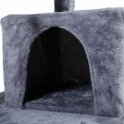 34 in. 3- Tier Cat Tree With 2 Condos, Kitten Tower Activity Center Gray by COZIWOW -Cheap Bird & Wildlife Supplies Store coziwow cat trees scratch posts cw12b0325 fa 1000