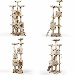 67 in. H Cat Tree Play House Kitty Tower with Scratching Posts by COZIWOW -Cheap Bird & Wildlife Supplies Store coziwow cat trees scratch posts cw12h0060 c3 1000