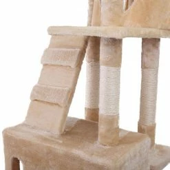 Sturdy Beige Cat Tree Tower Condo Flannel Covered by COZIWOW 15 Sturdy Beige Cat Tree Tower Condo Flannel Covered by COZIWOW -Cheap Bird & Wildlife Supplies Store coziwow cat trees scratch posts cw12p0047 44 1000