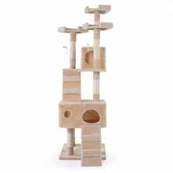 Sturdy Beige Cat Tree Tower Condo Flannel Covered by COZIWOW 13 Sturdy Beige Cat Tree Tower Condo Flannel Covered by COZIWOW -Cheap Bird & Wildlife Supplies Store coziwow cat trees scratch posts cw12p0047 4f 1000