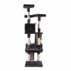 67 in. H Multi-Level Cat Tree Gray Kitten Condo by COZIWOW 11 67 in. H Multi-Level Cat Tree Gray Kitten Condo by COZIWOW -Cheap Bird & Wildlife Supplies Store coziwow cat trees scratch posts cw12w0052 66 1000
