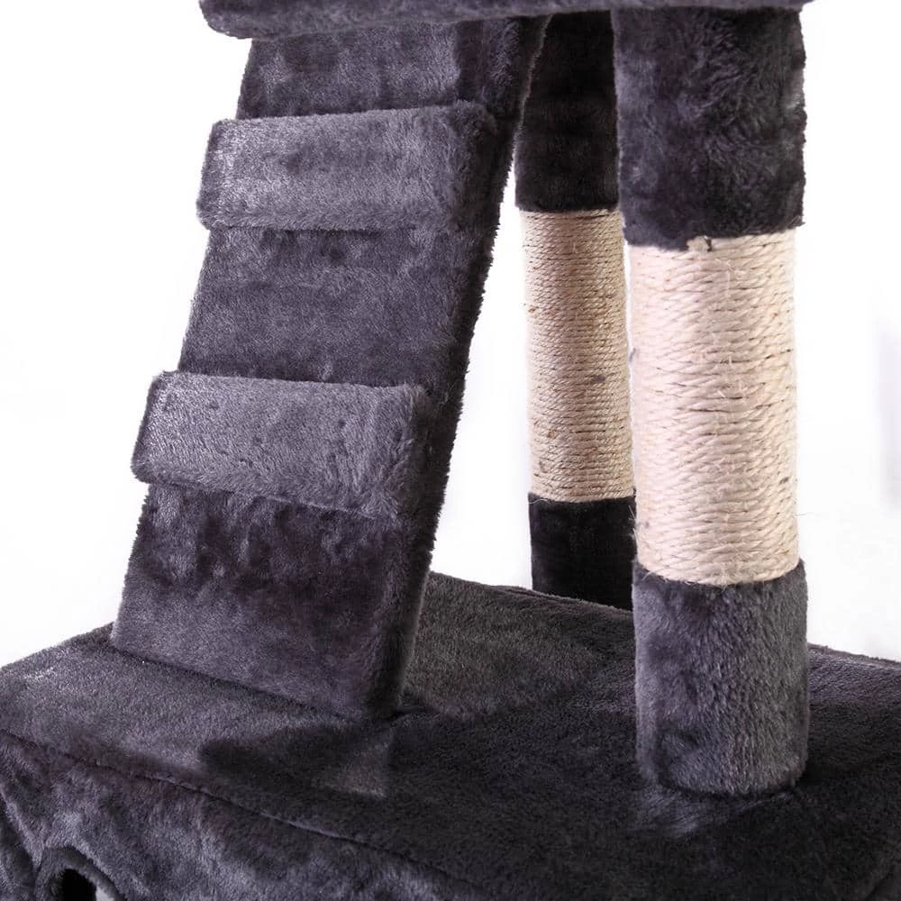 67 in. H Multi-Level Cat Tree Gray Kitten Condo by COZIWOW 8 67 in. H Multi-Level Cat Tree Gray Kitten Condo by COZIWOW - Image 8
