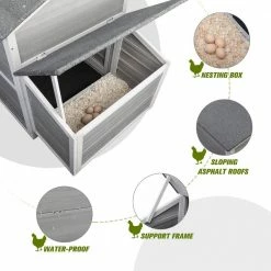 Large Wood Chicken Coop with Runs, Nesting Box by COZIWOW -Cheap Bird & Wildlife Supplies Store coziwow chicken coops cw12l0493 44 1000