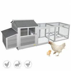 Large Wood Chicken Coop with Runs, Nesting Box by COZIWOW