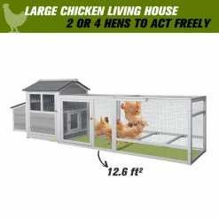 Large Wood Chicken Coop with Runs, Nesting Box by COZIWOW -Cheap Bird & Wildlife Supplies Store coziwow chicken coops cw12l0493 76 1000