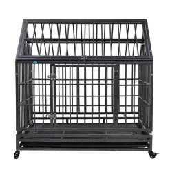 3.5 ft. L x 2.3 ft. W x 3.6 ft. H Heavy Duty Dog kennel Crate with 4 Wheels and Tray by COZIWOW -Cheap Bird & Wildlife Supplies Store coziwow dog kennels cw12k0312 66 1000