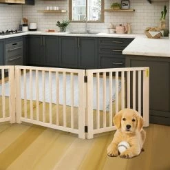 73 in. W Freestanding Dog Gate Wooden Fence by COZIWOW -Cheap Bird & Wildlife Supplies Store coziwow dog pens gates cw12f0237 44 1000