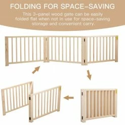73 in. W Freestanding Dog Gate Wooden Fence by COZIWOW -Cheap Bird & Wildlife Supplies Store coziwow dog pens gates cw12f0237 c3 1000