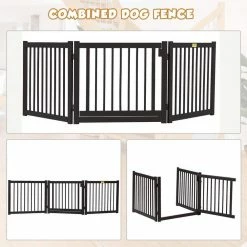 81 in.W Dog Gate for Doorway Freestanding Fence by COZIWOW -Cheap Bird & Wildlife Supplies Store coziwow dog pens gates cw12y0233 1f 1000