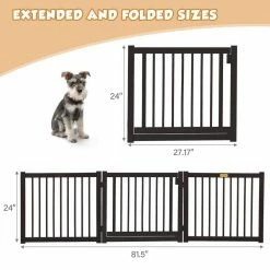 81 in.W Dog Gate for Doorway Freestanding Fence by COZIWOW -Cheap Bird & Wildlife Supplies Store coziwow dog pens gates cw12y0233 4f 1000