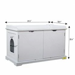 Cat Litter Box Enclosure Furniture, Washroom by COZIWOW -Cheap Bird & Wildlife Supplies Store coziwow litter boxes houses cw12h0329 4f 1000