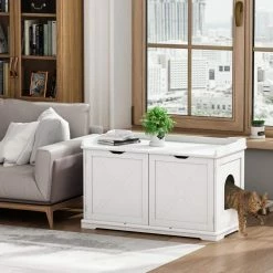 Cat Litter Box Enclosure Furniture, Washroom by COZIWOW -Cheap Bird & Wildlife Supplies Store coziwow litter boxes houses cw12h0329 c3 1000