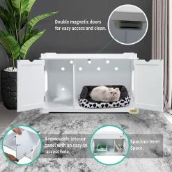 Cat Litter Box Enclosure Furniture, Washroom by COZIWOW -Cheap Bird & Wildlife Supplies Store coziwow litter boxes houses cw12h0329 fa 1000