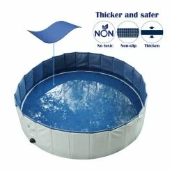 PVC Foldable Dog Pool Bath Medium Size Pet Tub by COZIWOW -Cheap Bird & Wildlife Supplies Store coziwow pet baths cw12x0340 fa 1000