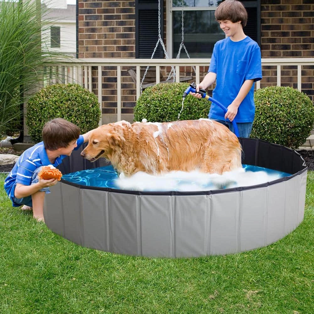 PVC Foldable Large Dog Pool Bath Pet Shower Tub by COZIWOW 2 PVC Foldable Large Dog Pool Bath Pet Shower Tub by COZIWOW - Image 2