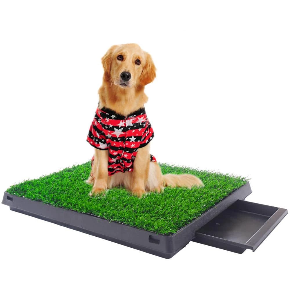25 in. x 20 in. Puppy Pet Potty Training Pee Pad Mat Tray Artificial Grass by COZIWOW 4 25 in. x 20 in. Puppy Pet Potty Training Pee Pad Mat Tray Artificial Grass by COZIWOW - Image 4