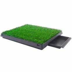 25 in. x 20 in. Puppy Pet Potty Training Pee Pad Mat Tray Artificial Grass by COZIWOW