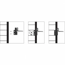 4 ft. x 4 ft. x 6 ft. and 4 ft. x 8 ft. x 6 ft. Replacement Black Metal Gate Latch for Premium Welded Wire Kennel by Unbranded -Cheap Bird & Wildlife Supplies Store dog kennels 308605 latch r 1f 1000