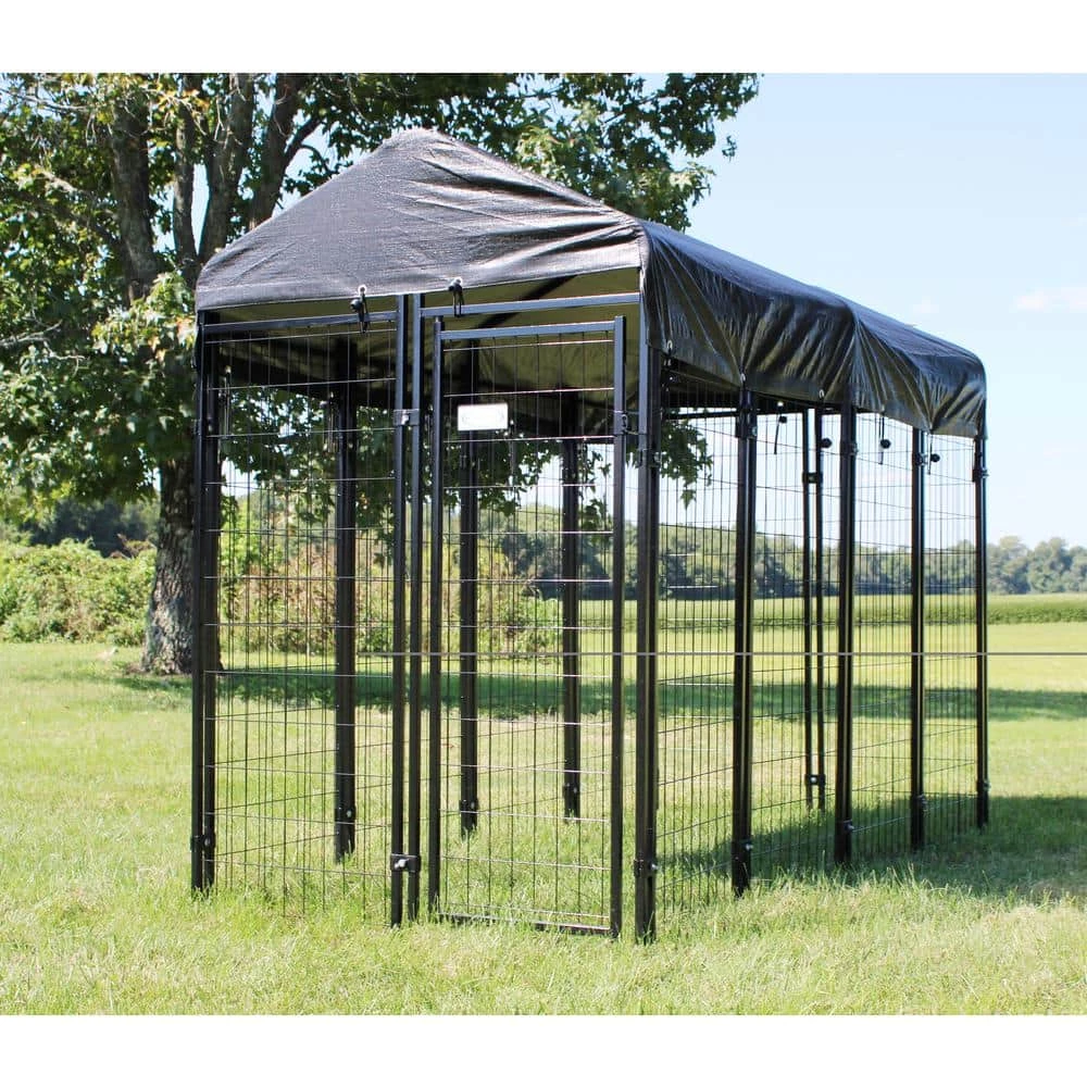 Lakeview Pet Kennel Kit - 4 ft. W x 8 ft. L x 6 ft. H Welded Mesh by Fence Master 5 Lakeview Pet Kennel Kit - 4 ft. W x 8 ft. L x 6 ft. H Welded Mesh by Fence Master - Image 5