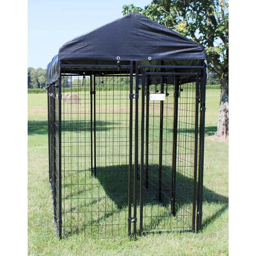 Lakeview Pet Kennel Kit - 4 ft. W x 8 ft. L x 6 ft. H Welded Mesh by Fence Master 1 Lakeview Pet Kennel Kit - 4 ft. W x 8 ft. L x 6 ft. H Welded Mesh by Fence Master