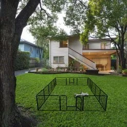 Portable Outdoor Folding 16-Panel Heavy-Duty Metal Pet Playpen by Tatayosi -Cheap Bird & Wildlife Supplies Store dog pens gates dj h w24101524 44 1000